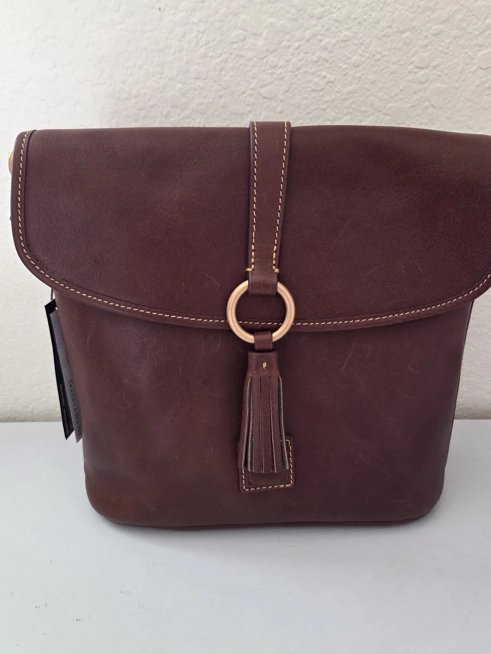 Dooney & Bourke Florentine Large Dottie Crossbody Chestnut